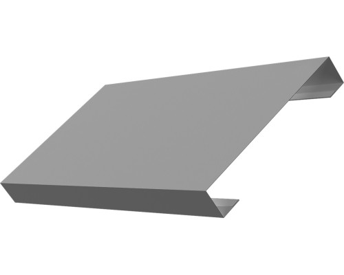 Ламель лицевая 125 забора жалюзи Техас Гранд Лайн 0,5 Сатин RAL 9006 бело-алюминиевый