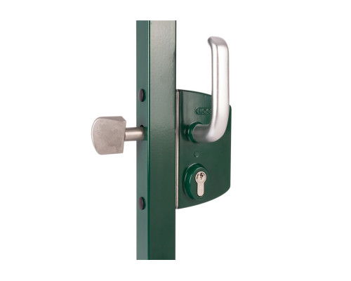 Locinox Замок LSKZ 6060 U2L для откатных ворот корпус металл, с ручками из алюминия зеленый RAL 6005 в Ступино